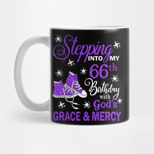 Stepping Into My 66th Birthday With God's Grace & Mercy Bday Mug
